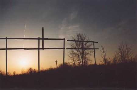 Motor City Dragway - Lonely Sign In Sunset - Photo By Robert Ritz